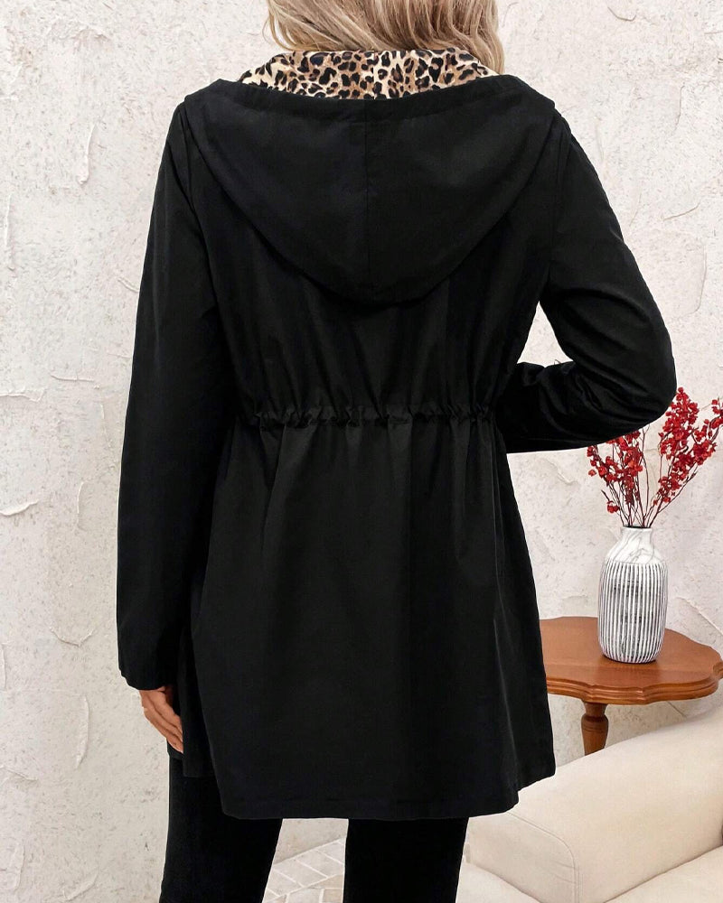 Harper – Reversible Hooded Leopard Coat