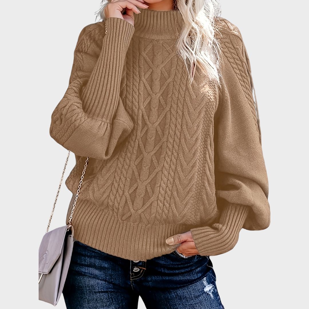 Eden Noir | Casual Long Sleeve Knitted Sweater
