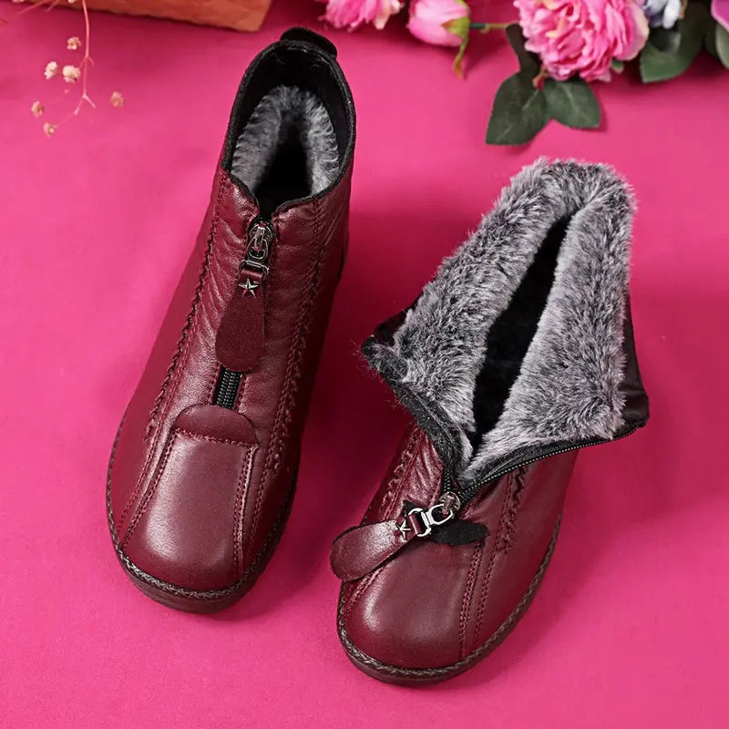 Women's Non-Slip Natural Leather Ankle Boots