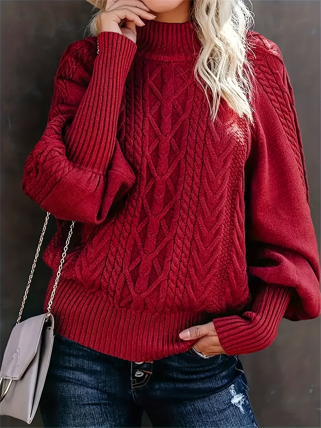 Eden Noir | Casual Long Sleeve Knitted Sweater