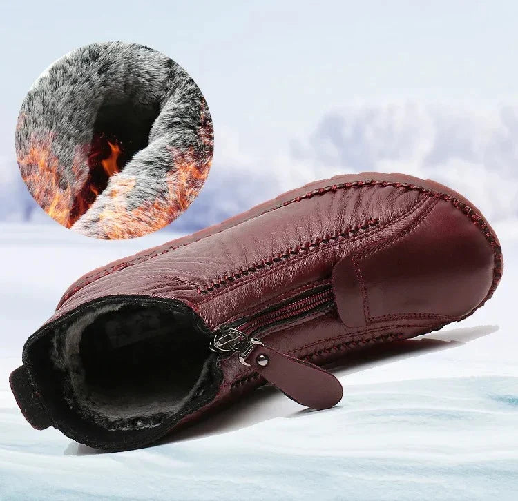 Women's Non-Slip Natural Leather Ankle Boots