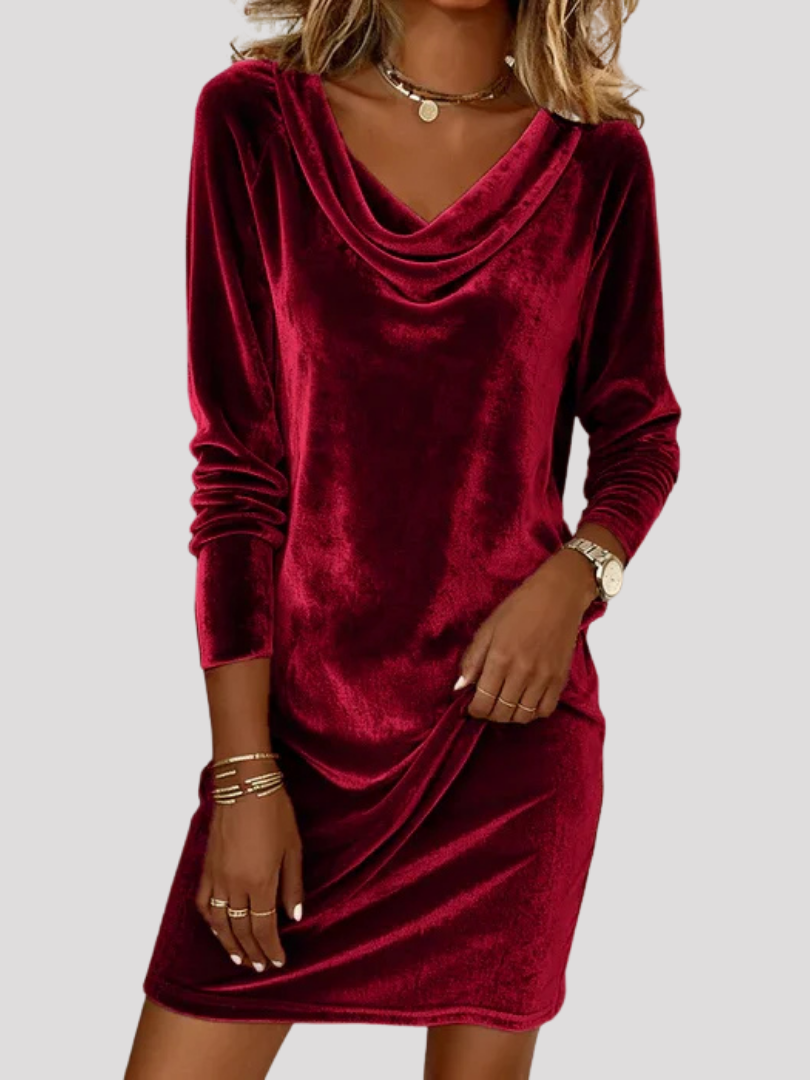 Frosina - Loose Fitting Velvet Dress