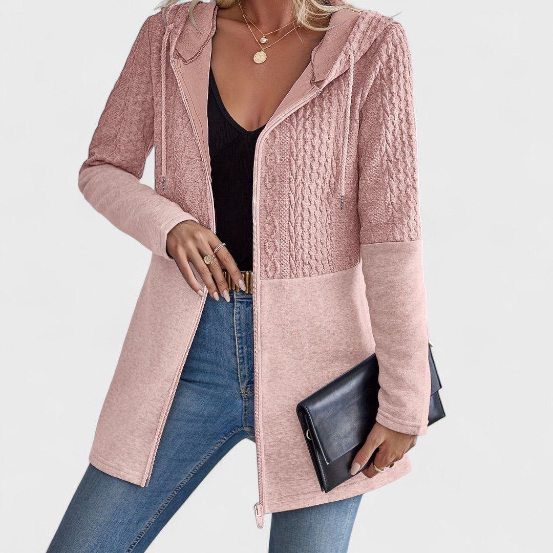 Valentino | Elegant Gray Hooded Cardigan