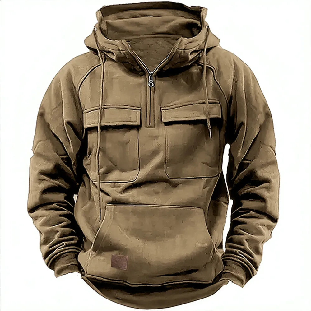 Ryler– Tactical Multi-Pocket Hooded Jacket for Men