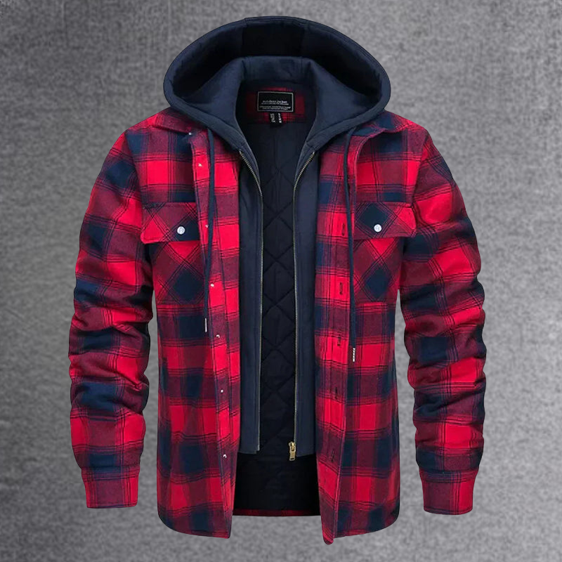 Florian - Men's Plaid Hooded Jacket