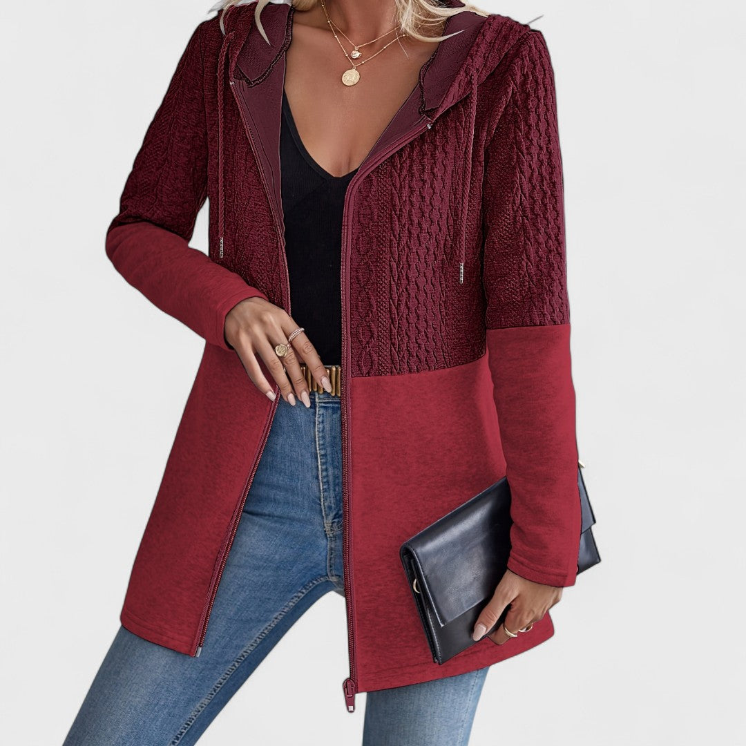 Valentino | Elegant Gray Hooded Cardigan
