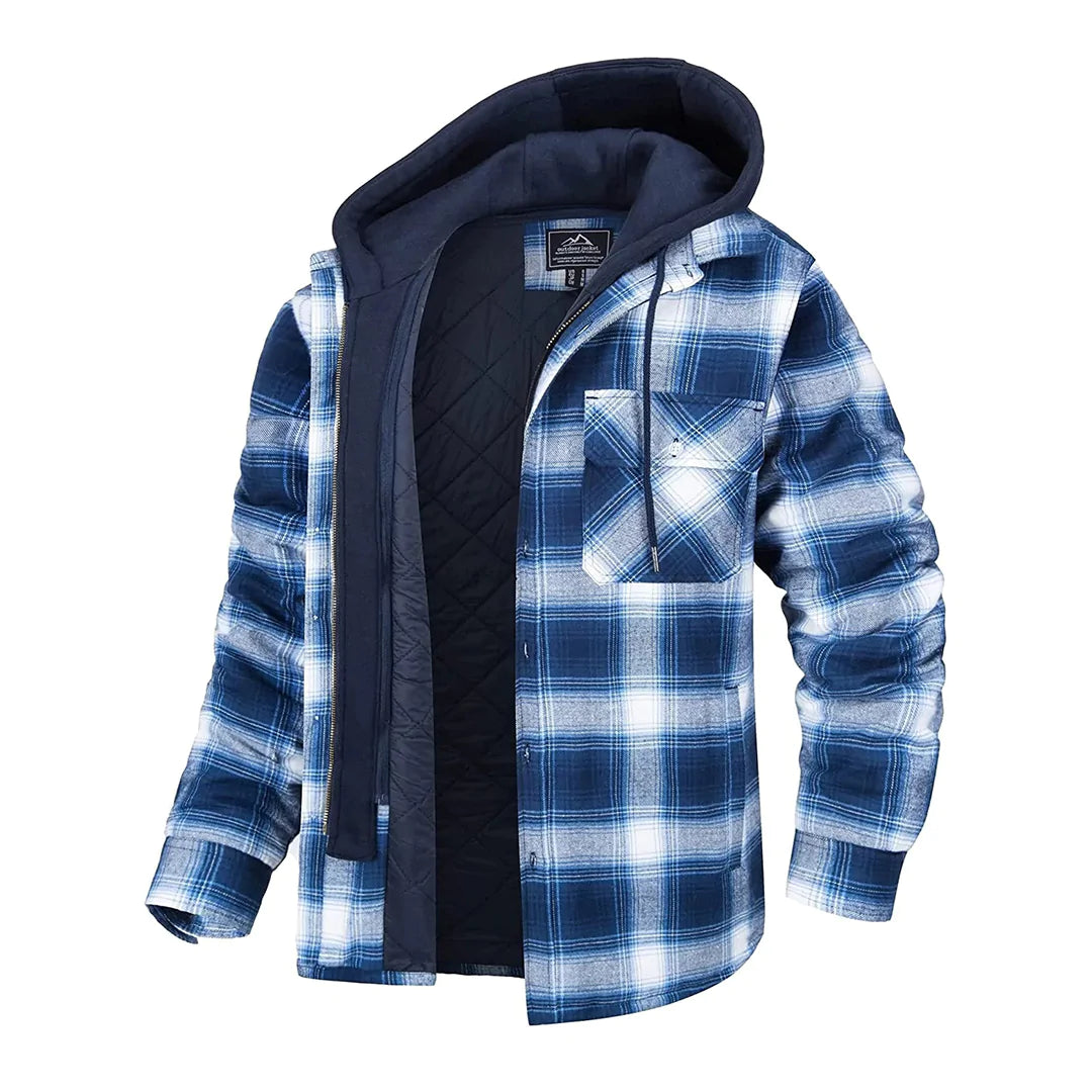 Florian - Men's Plaid Hooded Jacket