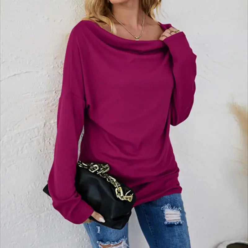 Autumn & Winter Solid Color Long-Sleeved T-Shirt
