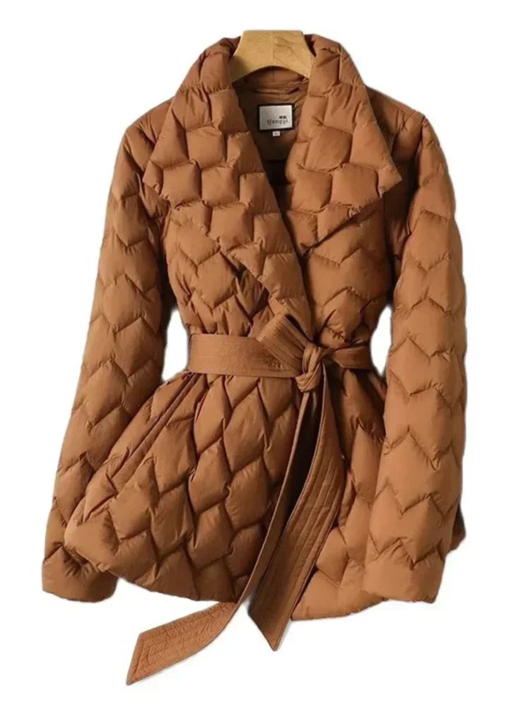 Angelica | Jacket With Elegant Tie Belt