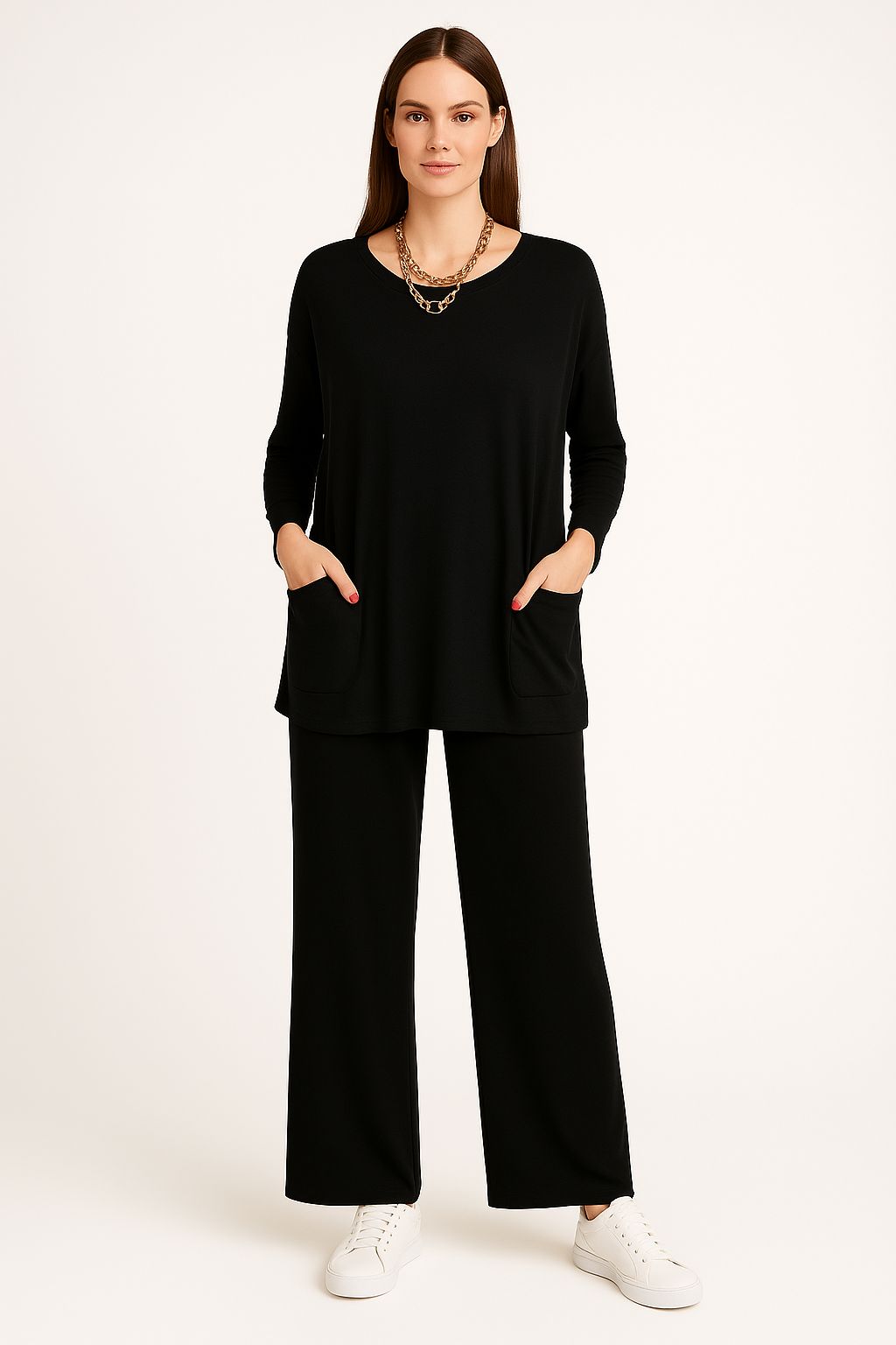 Barbara Long Top & Pants Set