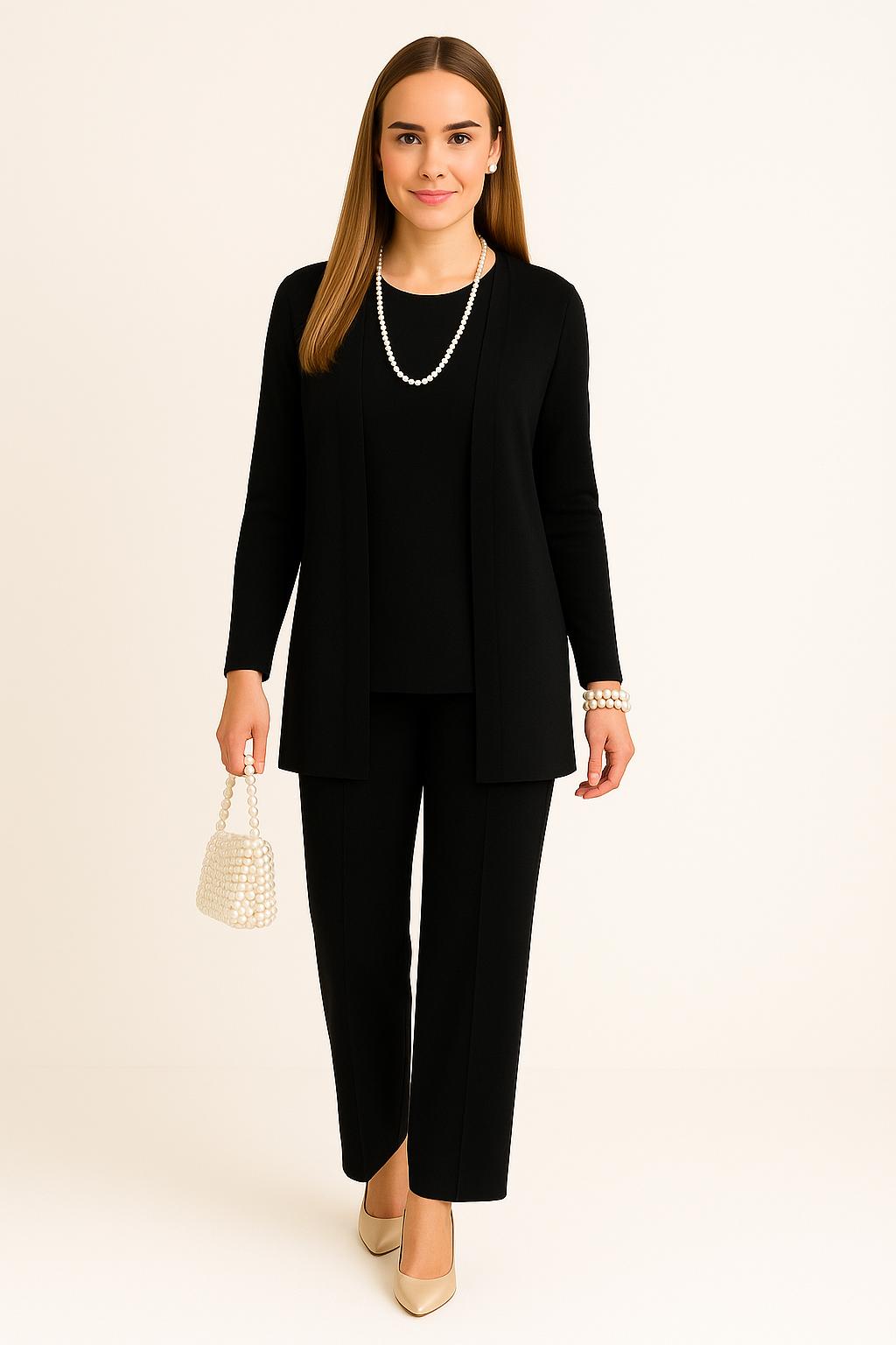 Cardigan, Top & Trousers Set