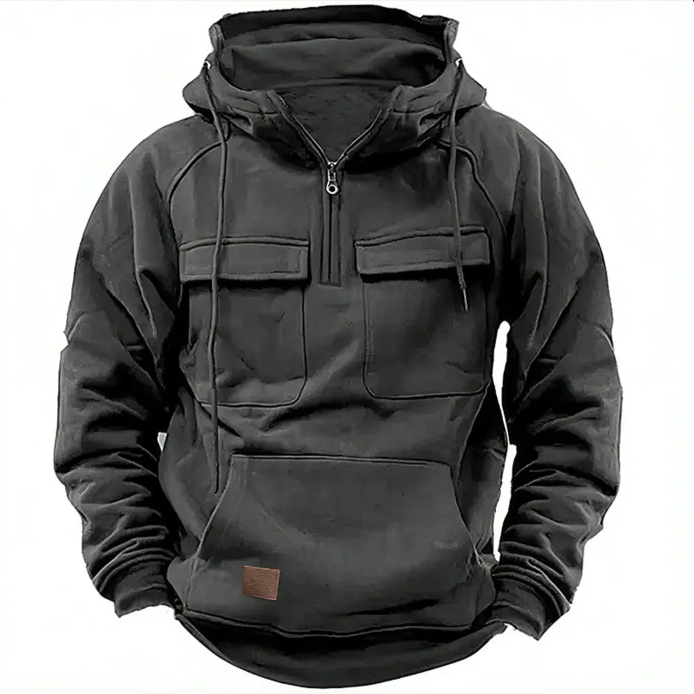 Ryler– Tactical Multi-Pocket Hooded Jacket for Men