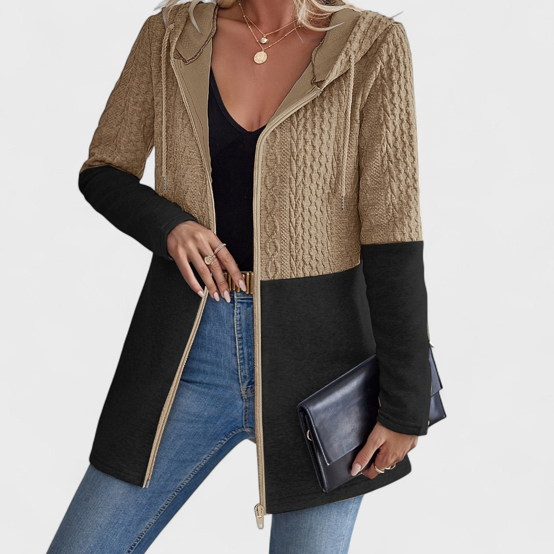 Valentino | Elegant Gray Hooded Cardigan