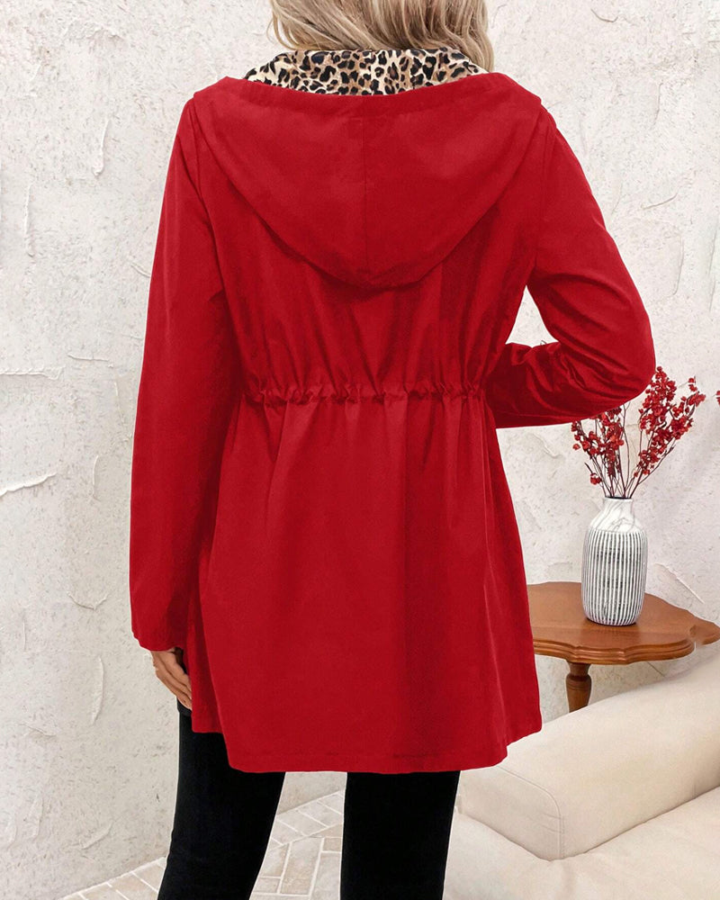 Harper – Reversible Hooded Leopard Coat