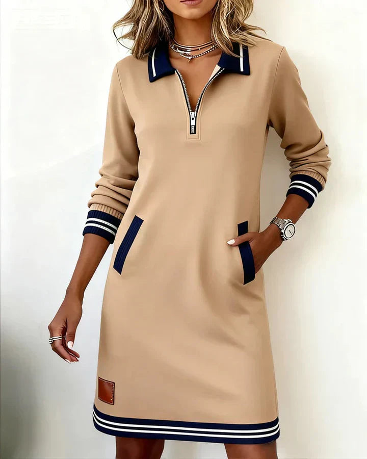 Holly | Elegant Long Sleeve Cotton Dress