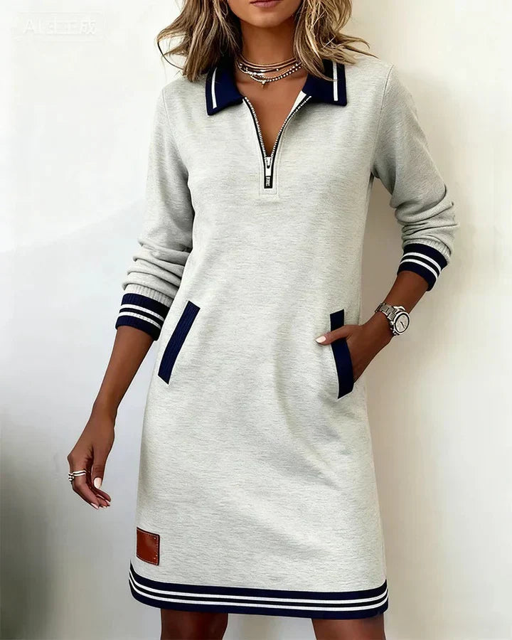 Holly | Elegant Long Sleeve Cotton Dress