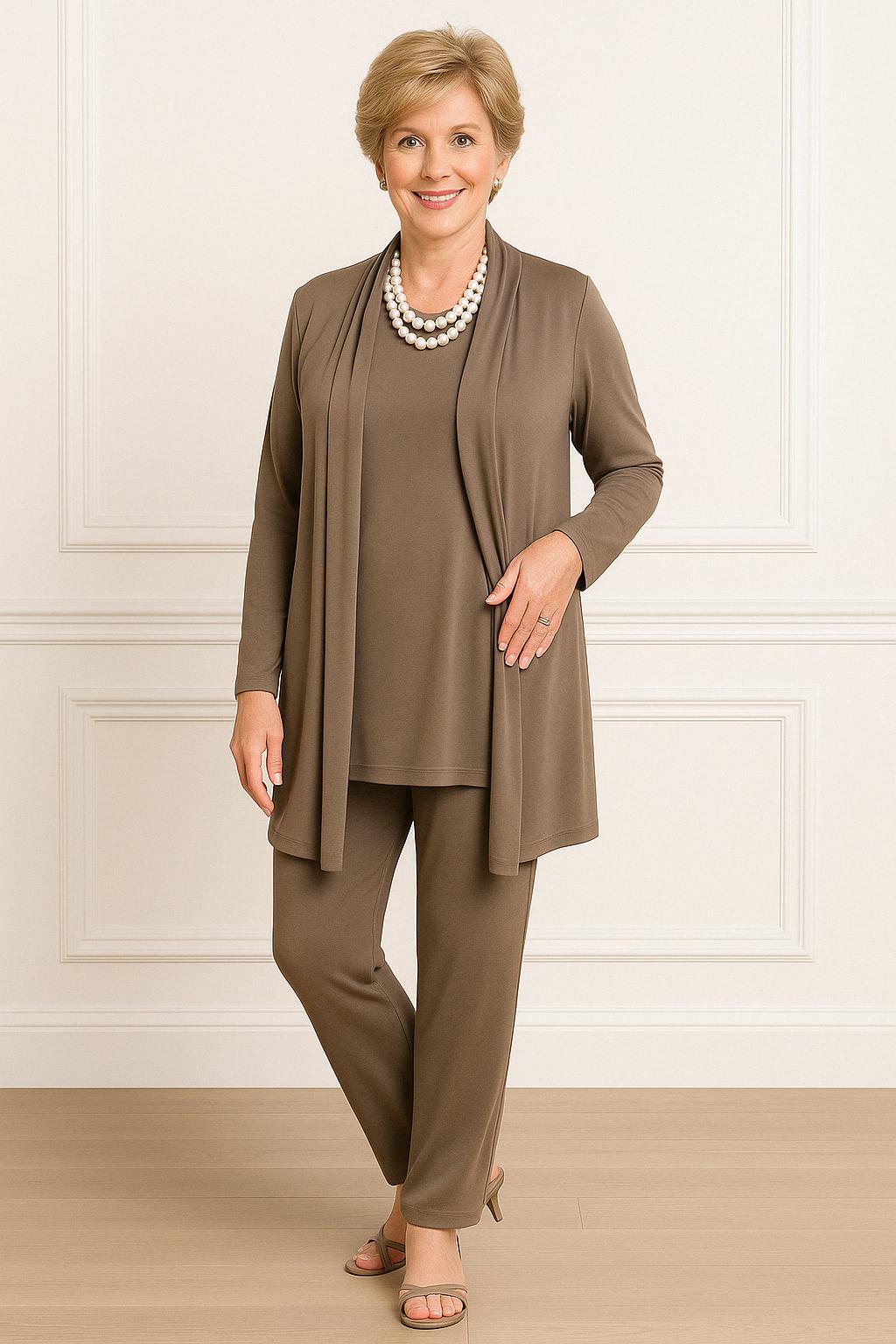 Rosy Cardigan, Top & Pants Set