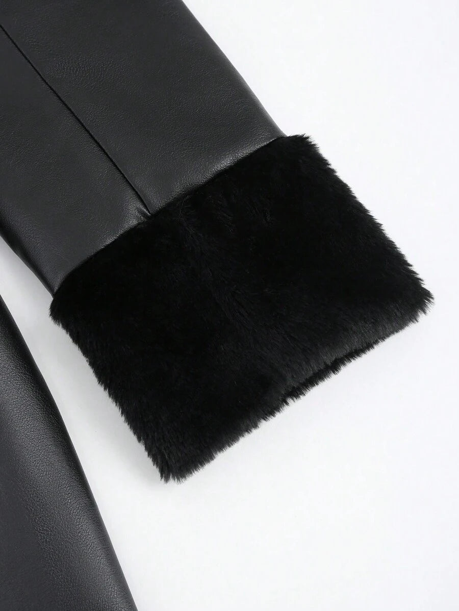 Flirla Luxe Splice Trench Coat