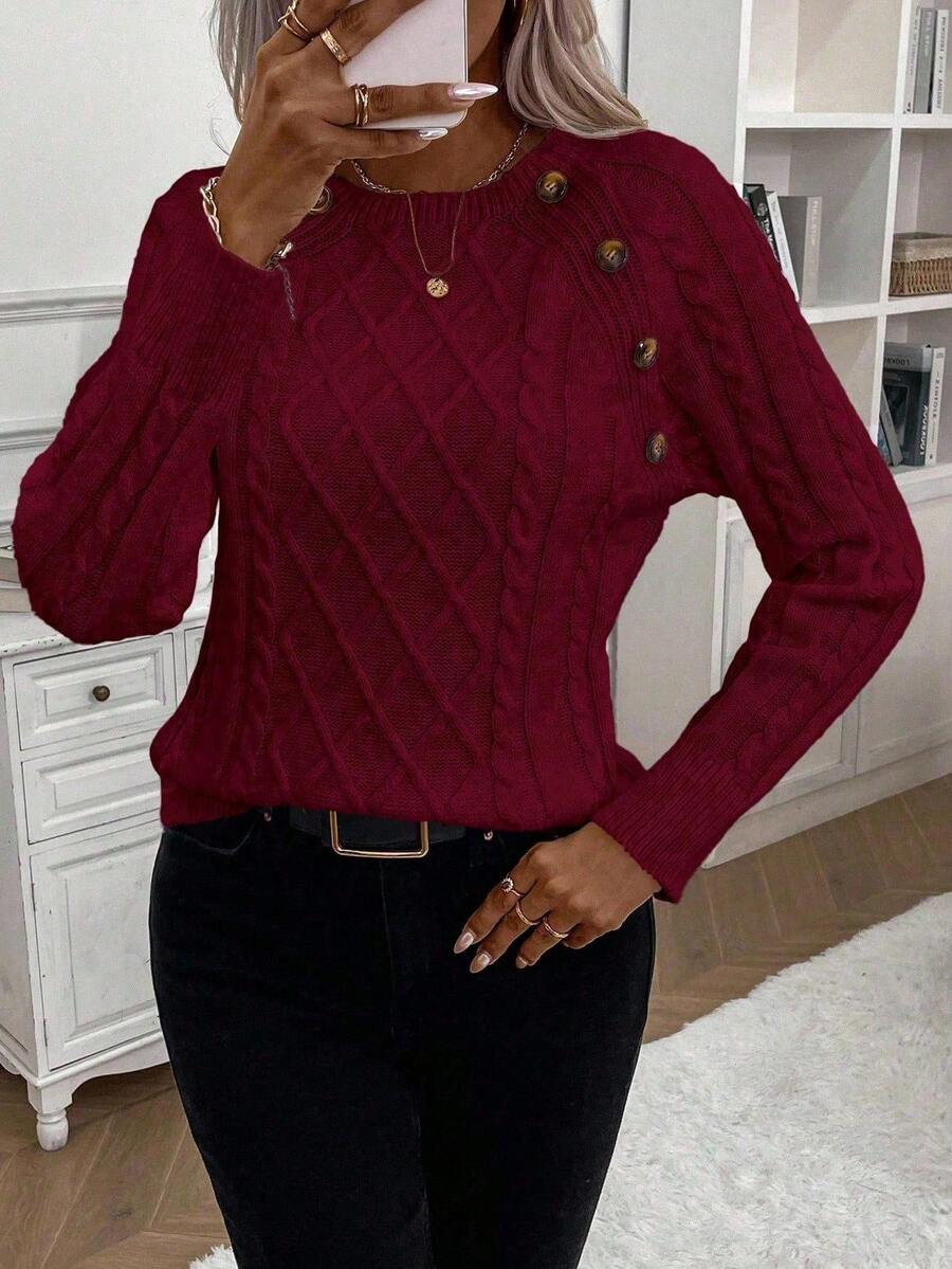 Faye™ | Casual Button Sweater