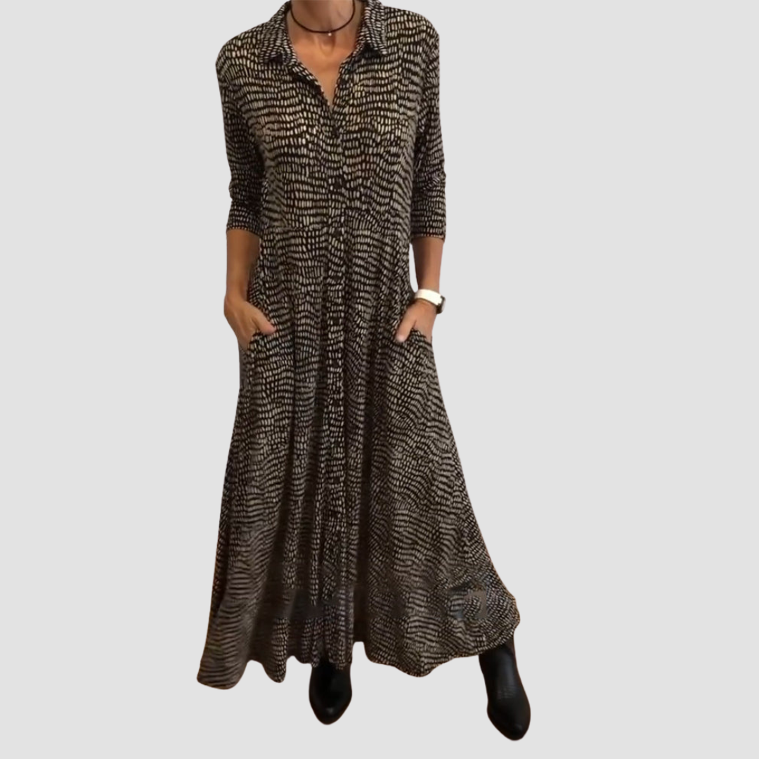 Lyvéa | Sophisticated Pocket Midi Dress