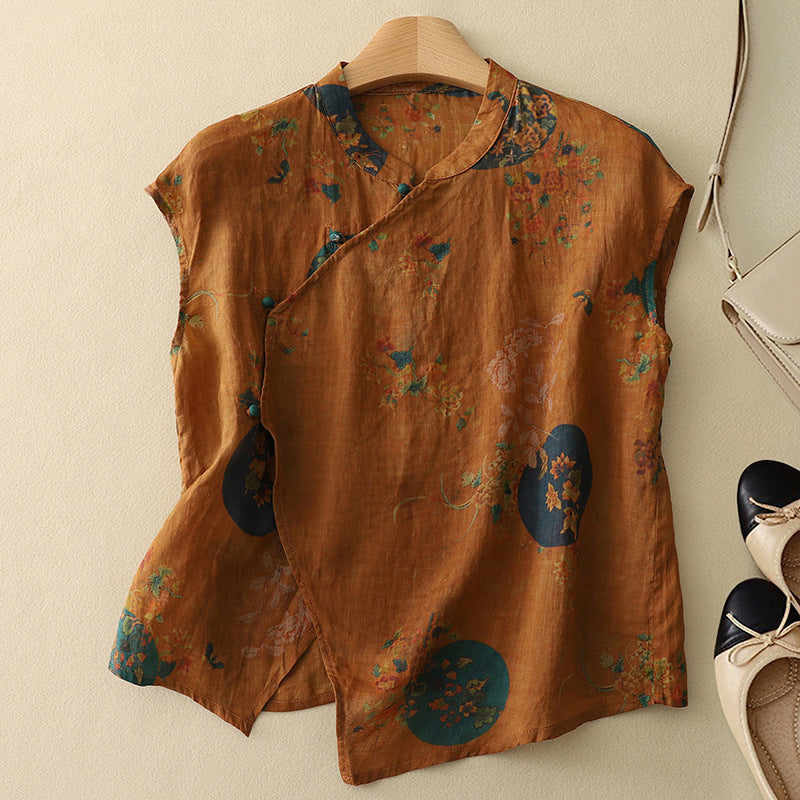 Amanda | Elegant Linen Top