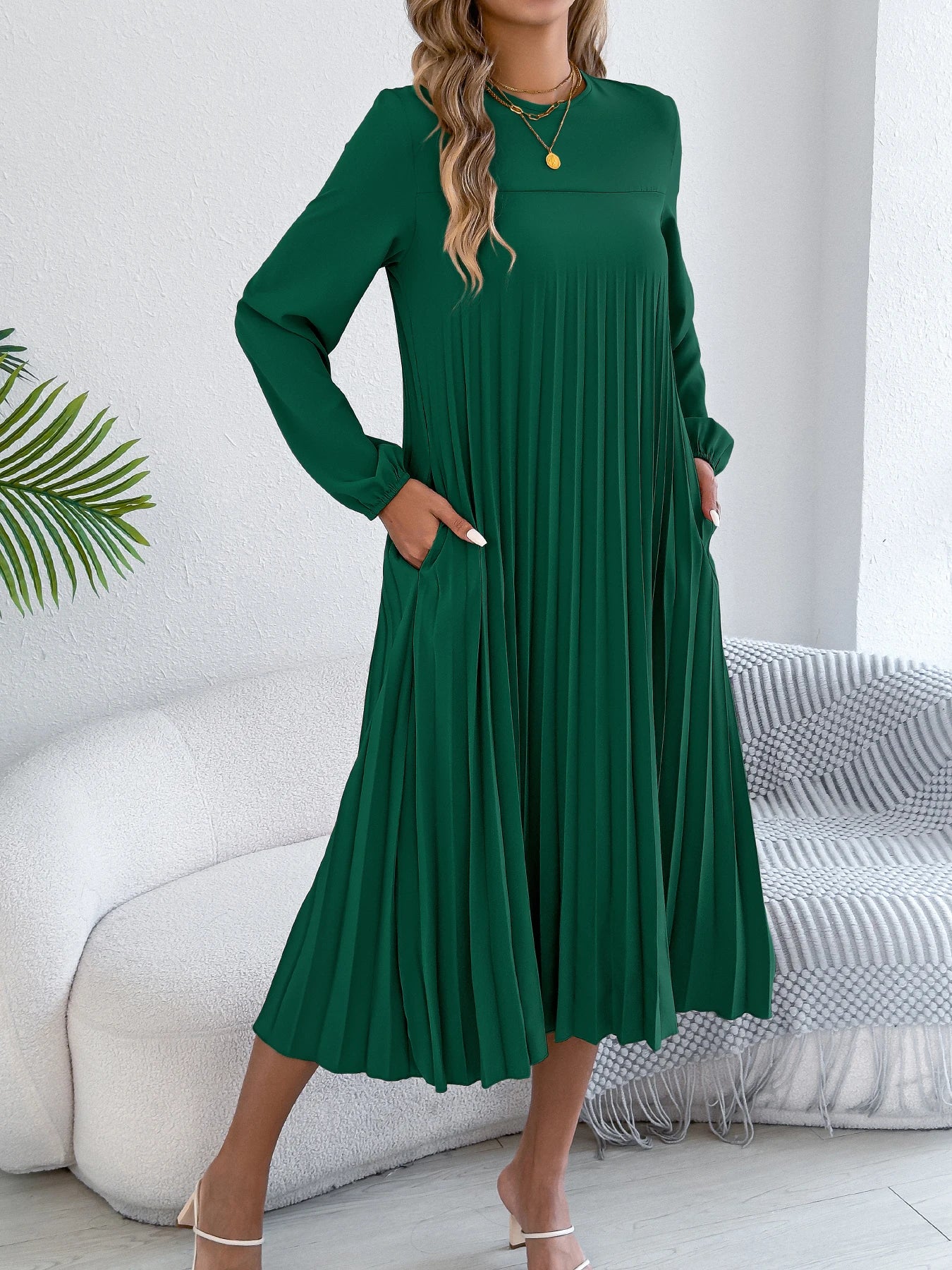 Elara Pleat Dress