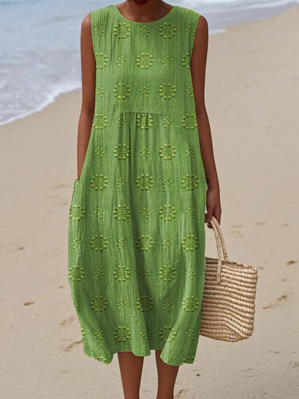 Vestido midi con motivos Sara™