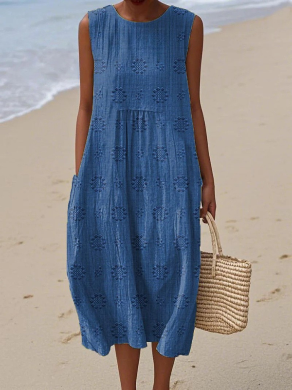 Vestido midi con motivos Sara™
