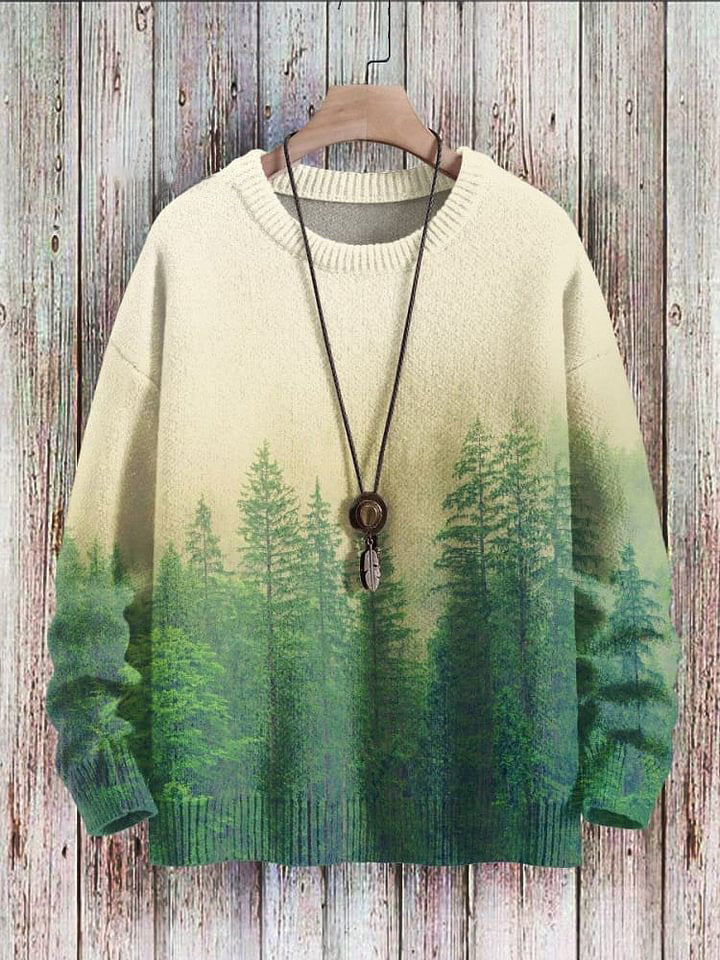 Christmas Tree Christmas Art Print  Pullover Knitted Sweater
