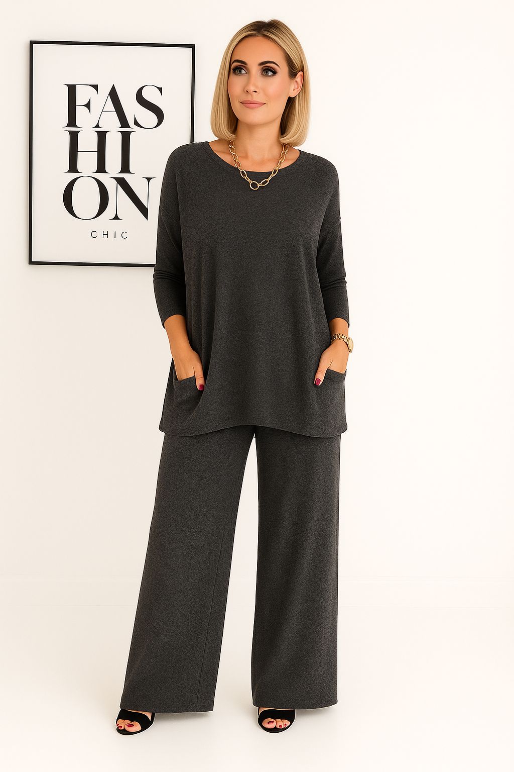 Barbara's Knit Top & Pants Set