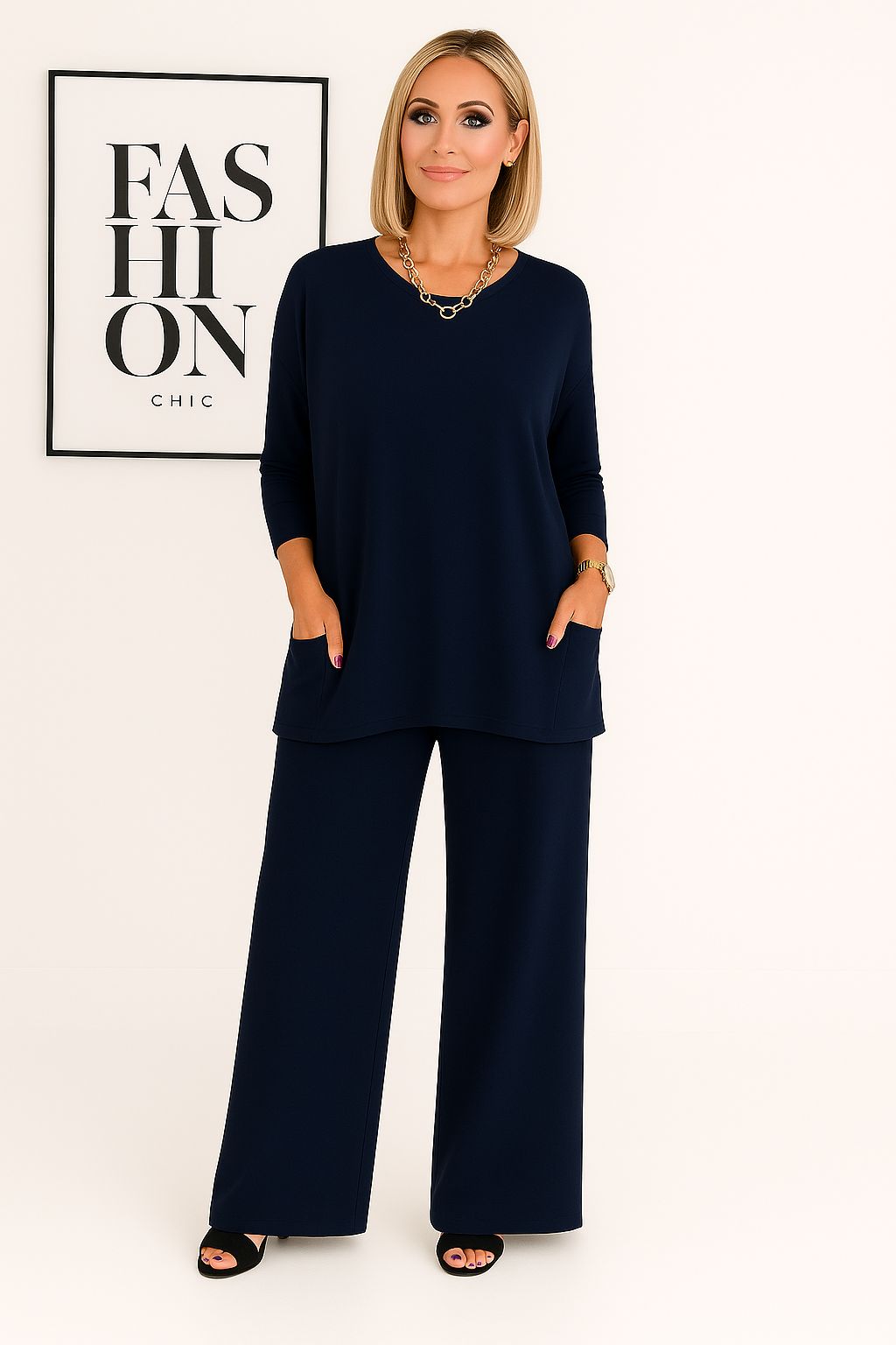 Barbara's Knit Top & Pants Set