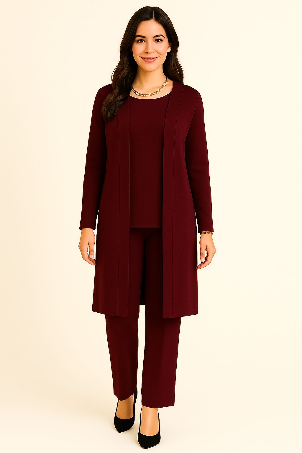 Claire Cardigan, Top & Pants Set