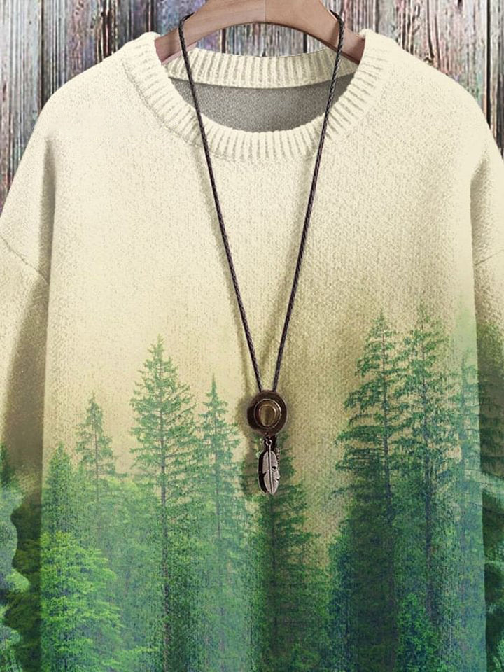 Christmas Tree Christmas Art Print  Pullover Knitted Sweater