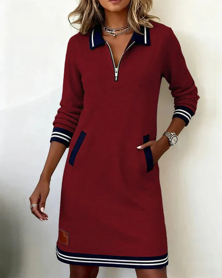Holly | Elegant Long Sleeve Cotton Dress
