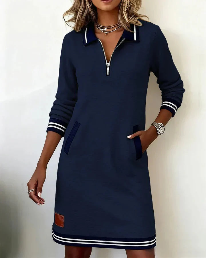 Holly | Elegant Long Sleeve Cotton Dress